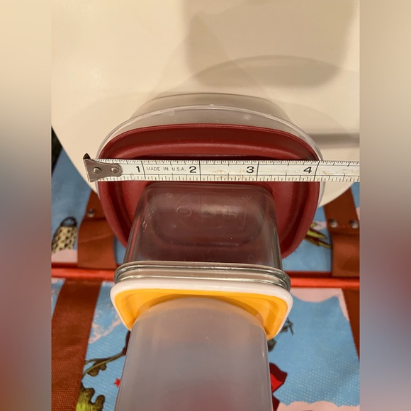 Tupperware Cream Gold with Red Container 9 pc Storage Set - Picture 4 of 16